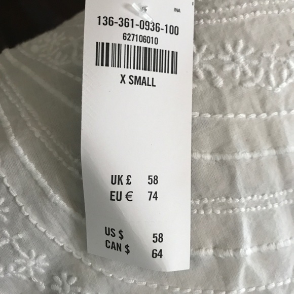 NWT Abercrombie & Fitch White Blouse XS - Picture 5 of 5